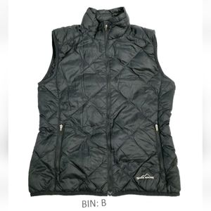 Eddie Bauer Women's Size S 365 EB800 Puffer Goosedown Vest Black :B